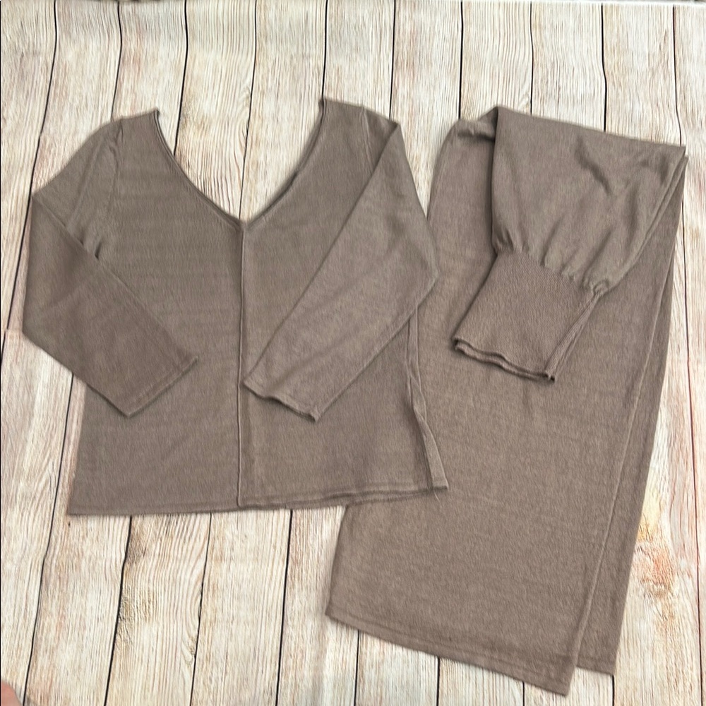 Cortana knitted silk (linen) two-piece set